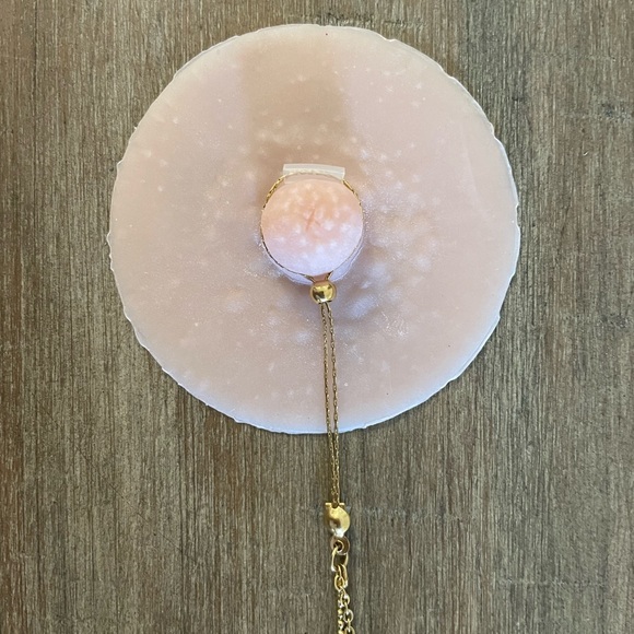 Adjustable non-piercing nipple necklace stainless steel gold pleaded - Picture 4 of 8